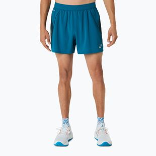 Pantaloni scurți de alergare pentru bărbați ASICS Road 5IN tranquil teal/dark teal/yamabuki yellow