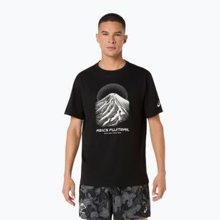 Tricou de alergare pentru bărbați Asics Fujitrail Logo Ss Top Performance Black/Cream/Carbon