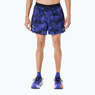 Pantaloni scurți de alergare pentru bărbați ASICS Fujitrail All Over Print 5IN midnight/cobalt burst/cream