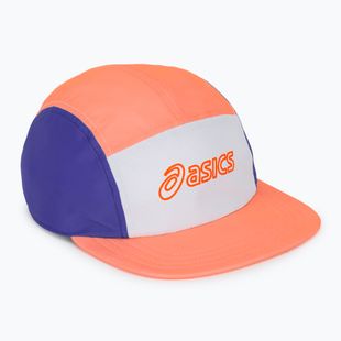 Șapcă ASICS Performance Running 5 Panel sun coral/brilliant white