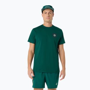 Tricou de tenis pentru bărbați ASICS Padel Court Graphic jewel green