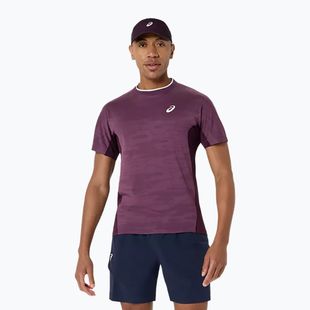 Tricou de tenis pentru bărbați ASICS Match Jacquard dark aubergine