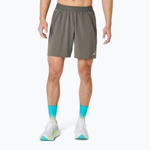 Pantaloni scurți de alergare pentru bărbați Asics Road 2-N-1 7In Short Truffle Grey
