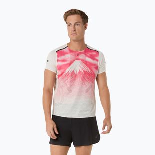Tricou de alergare pentru bărbați ASICS Fujitrail Elite Graphic crem