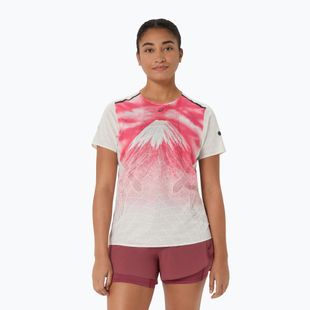 Tricou de alergare pentru femei ASICS Fujitrail Elite Graphic crem