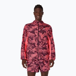 Geacă de alergare pentru bărbați Asics Fujitrail Packable Jacket blazing coral/dark aubergine