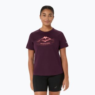 Tricou de alergare pentru femei Asics Fujitrail Logo Ss Top Dark Aubergine