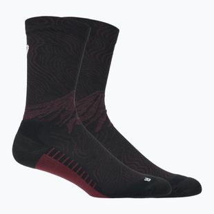 Șosete ASICS Fujitrail Graphic Crew dark aubergine/black