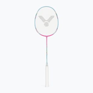 Rachetă de badminton VICTOR DriveX 6SP QM fluorescent rose-red/light blue
