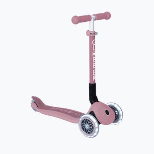 Trotinetă cu 3 roți pentru copii Globber Junior Foldable Lights Eco berry