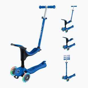 Trotinetă cu 3 roți pentru copii Globber Go.Up Sporty Lights navy blue