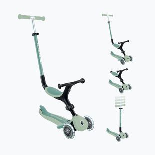 Trotinetă cu trei roți pentru copii Globber Go.Up Active Ecologic Lights pistachio