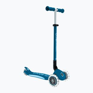 Trotinetă cu 3 roți pentru copii Globber Primo Foldable Plus Lights petrol blue