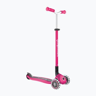 Trotinetă cu trei roți pentru copii Globber Master Lights fuchsia