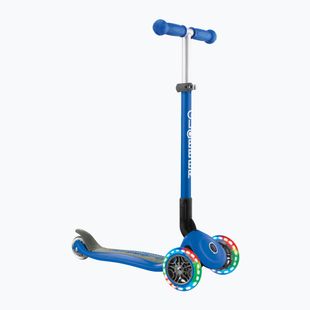 Trotinetă cu 3 roți pentru copii Globber Primo Foldable Lights navy blue