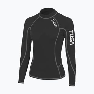 Bluză cu mânecă lungă pentru înot damă TUSA Black rashguard