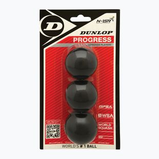 Mingi pentru squash Dunlop Progress red dot 3 buc.