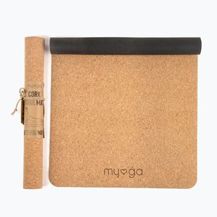 Covoraș de yoga Myga Cork/Rubber 2 mm brown