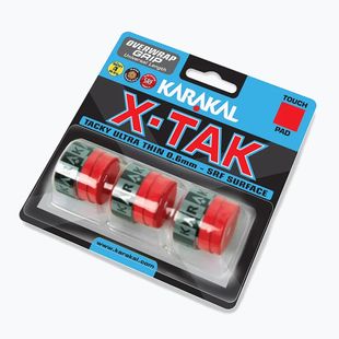Înveliș pentru rachetă de squash Karakal X Tak 3 pack red