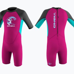 2mm O'Neill Toddler Reactor-2 Back Zip pentru copii O'Neill Reactor-2 Back Zip Pink 4867G