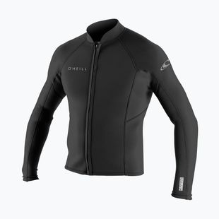 Geacă neopren pentru bărbați O'Neill Reactor-2 1.5 mm cu fermoar frontal negru/negru