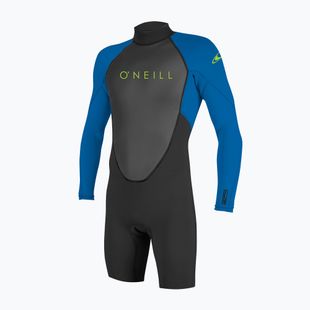 Costum de neopren pentru copii O'Neill Youth Reactor-2 2mm Back Zip LS Spring black/ocean