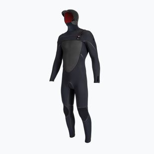 Bărbați O'Neill Psycho Tech 6/4+ Chest Zip w/Hood A00 costum de înot negru 5545