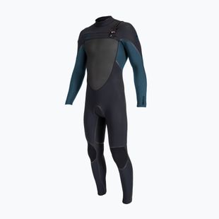 Costum de înot pentru copii O'Neill Youth Psycho Tech 5/4+ Chest Zip Full black/cadet blue