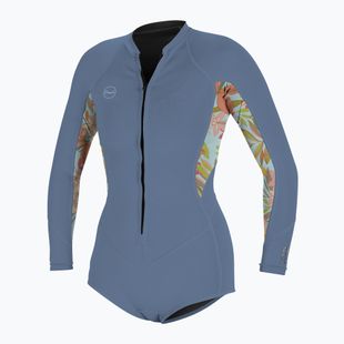 Costum de înot pentru femei O'Neill Bahia 2/1 Front Zip L/S Spring infinity/dalia/infinity
