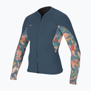 Costum înot pentru femei O'Neill Bahia 1/0.5mm Full-Zip Jacket copen blue/painted tropics/copen blue