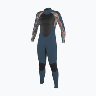 Costum de neopren pentru copii O'Neill Girls Epic 4/3 Back Zip Full copen blue/painted tropics/copen blue