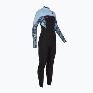 Costum de înot pentru femei O'Neill Epic 5/4 mm Chest Zip Full black/stormy palm/faded denim