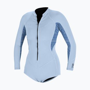 Costum de înot pentru femei O'Neill Bahia 2/1 mm Front Zip Short Spring chambray blue/surf abstract
