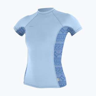 Tricou de înot pentru femei O'Neill Hyperfreak Skins Rash Guard chambray blue/surf abstract
