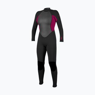 Costum de înot pentru femei O'Neill Reactor-2 3/2 Back Zip Full J18 black/punk pink