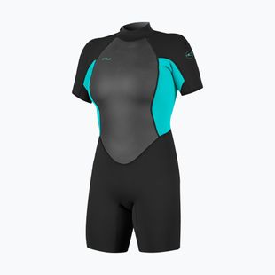 Costum de înot pentru femei O'Neill Reactor-2 2mm Back Zip SS Spring IS7 black/light aqua
