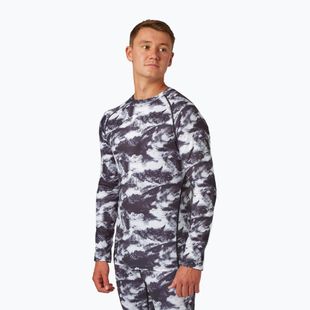 Bluză termică pentru bărbați Surfanic Bodyfit Limited Edition Crew Neck white out print