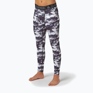 Pantaloni termoactivi pentru bărbați Surfanic Bodyfit Limited Edition Long John white out print