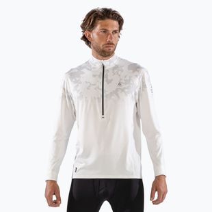 Longsleeve termoactiv pentru bărbați  Surfanic Bodyfit CarbonDri Limited Edition Zip Neck optic white