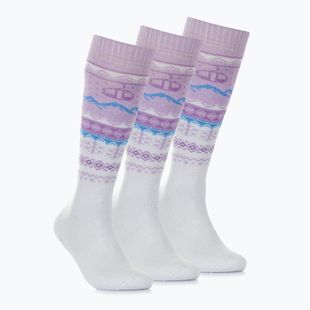 Șosete de schi Surfanic Pro Tech Fairisle 3 pak ice lilac
