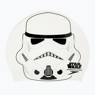 Cască de înot pentru copii Speedo Slogan Print white/grey