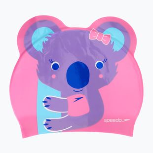 Cască de înot pentru copii  Speedo Plain Moulded Silicone pink