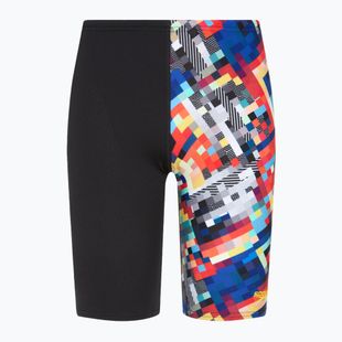 Pantaloni scurți de înot pentru copii Speedo Allover Digital Jammer black/white