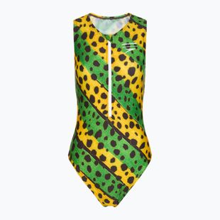 Costum de baie dintr-un element pentru femei Speedo Placement Digital Highneck green/yellow