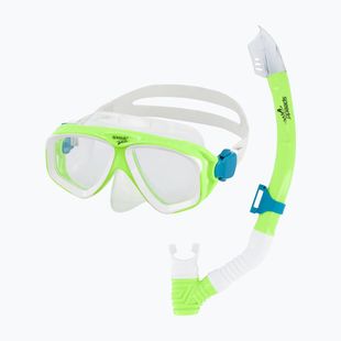 Set de snorkeling pentru copii Speedo Adventure green gecko/clear