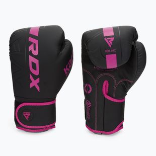 Mănuși de box RDX F6 negru-roze BGR-F6MP
