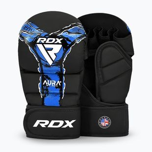 Mănuși de MMA RDX Grappling Shooter New Aura F17 black/blue