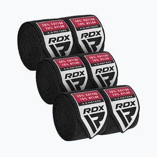 Bandaje de box RDX Hand Wraps RB 3 bucăți 450 cm black