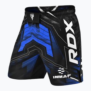Pantaloni scurți de antrenament pentru bărbați RDX IMMAF Approved MMA Fight & Training blue