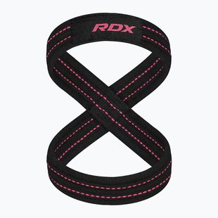 Benzi pentru ridicarea greutăților RDX Weight Lifting 8 Figure Strap pink
